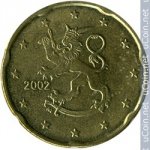 20 центов 2002 г. Финляндия(24) -510.5 - реверс