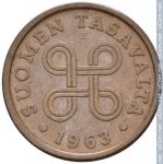 5 пенни 1963 г. Финляндия(24) -510.5 - аверс