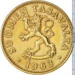 50 пенни 1963 г. Финляндия(24) -510.5 - аверс
