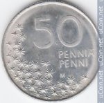 50 пенни 1990 г. Финляндия(24) -510.5 - аверс