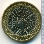 1 евро 2000 г. Франция(24)-  880.5 - реверс