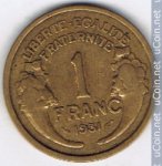 1 франк 1931 г. Франция(24)-  880.5 - аверс