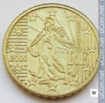 10 центов 2000 г. Франция(24)-  880.5 - аверс