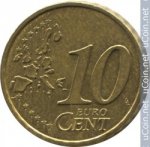 10 центов 2001 г. Франция(24)-  880.5 - реверс