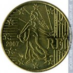 10 центов 2007 г. Франция(24)-  880.5 - реверс