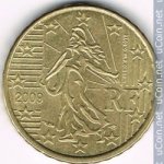 10 центов 2009 г. Франция(24)-  880.5 - реверс