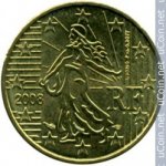 10 центов 2008 г. Франция(24)-  880.5 - реверс