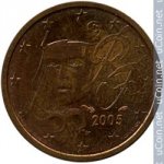 2 цента 2005 г. Франция(24)-  880.5 - реверс