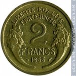 2 франка 1938 г. Франция(24)-  880.5 - аверс