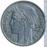 2 франка 1947 г. Франция(24)-  880.5 - реверс