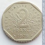 2 франка 1979 г. Франция(24)-  880.5 - аверс