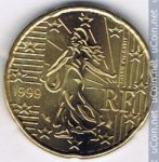 20 центов 1999 г. Франция(24)-  880.5 - реверс