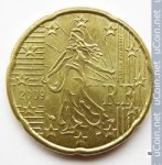 20 центов 2009 г. Франция(24)-  880.5 - реверс