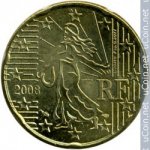 20 центов 2013 г. Франция(24)-  880.5 - реверс