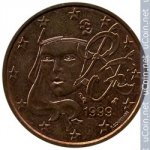 5 центов 1999 г. Франция(24)-  880.5 - реверс