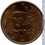 5 центов 2008 г. Франция(24)-  880.5 - реверс