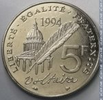 5 франков 1994 г. Франция(24)-  880.5 - реверс
