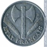 50 сантимов 1944 г. Франция(24)-  880.5 - реверс