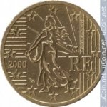 50 центов 2000 г. Франция(24)-  880.5 - аверс