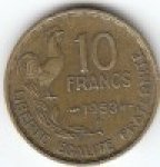 10 франков 1953 г. Франция(24)-  880.5 - аверс