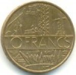 10 франков 1987 г. Франция(24)-  880.5 - аверс
