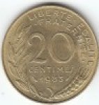 20 сентим 1983 г. Франция(24)-  880.5 - аверс