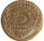 5 сентим 1996 г. Франция(24)-  880.5 - аверс