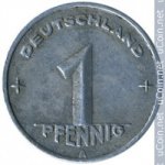 1 пфенниг 1949 г. Германия(6) - 764.6 - аверс