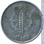 1 пфенниг 1949 г. Германия(6) - 764.6 - реверс