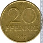 20 пфеннигов 1973 г. Германия(6) - 764.6 - аверс