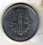 10 пфеннигов 1949 г. Германия(6) - 764.6 - реверс