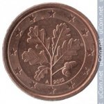 1 цент 2012 г. Германия(6) - 764.6 - реверс