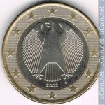 1 евро 2002 г. Германия(6) - 764.6 - реверс