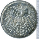 1 марка 1915 г. Германия(6) - 764.6 - реверс