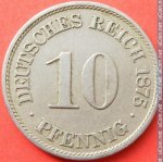 10 пфеннигов 1875 г. Германия(6) - 764.6 - реверс
