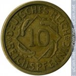 10 пфеннигов 1924 г. Германия(6) - 764.6 - аверс
