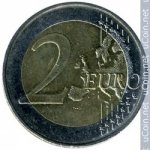 2 евро 2008 г. Германия(6) - 764.6 - реверс
