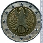 2 евро 2008 г. Германия(6) - 764.6 - аверс
