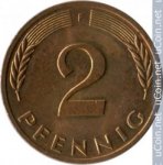 2 пфеннига 1978 г. Германия(6) - 764.6 - аверс