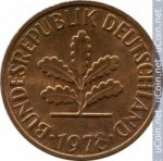 2 пфеннига 1978 г. Германия(6) - 764.6 - реверс