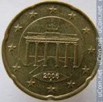 20 центов 2006 г. Германия(6) - 764.6 - реверс