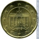 20 центов 2009 г. Германия(6) - 764.6 - реверс