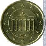 20 центов 2011 г. Германия(6) - 764.6 - реверс