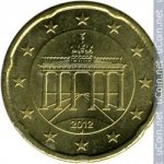20 центов 2012 г. Германия(6) - 764.6 - реверс