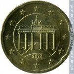 20 центов 2014 г. Германия(6) - 764.6 - реверс