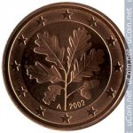 5 центов 2002 г. Германия(6) - 764.6 - реверс