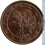 5 центов 2014 г. Германия(6) - 764.6 - реверс