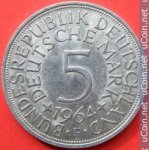 5 марок 1964 г. Германия(6) - 764.6 - аверс