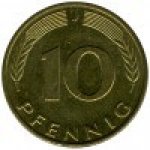 10 пфеннигов 1996 г. Германия(6) - 764.6 - аверс