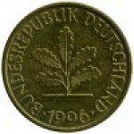 10 пфеннигов 1996 г. Германия(6) - 764.6 - реверс